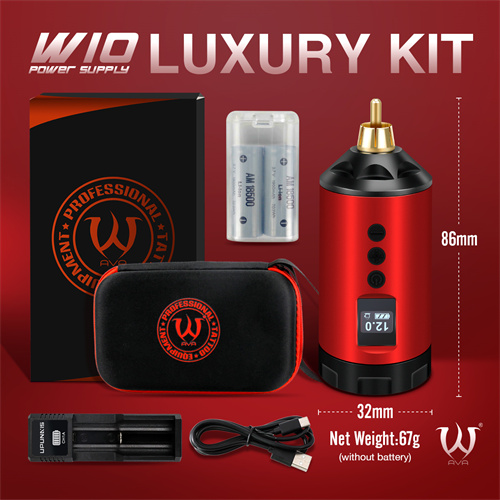 AVA NEWEST W10 WIRELESS POWER SUPPLY LUXURY KIT RED